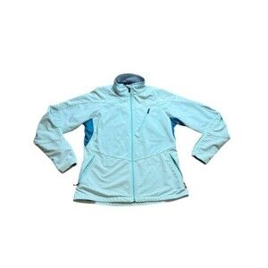 Patagonia Integral Jacket Womens Size Large Aqua Blue Fleece Lined Full Zip